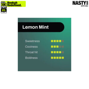 NASTY Hooqa DFR10Ki Shisha Lemon Mint 2 NASTY Hooqa DFR10Ki Shisha Lemon Mint 💨 ‣ Disposable Vape👍