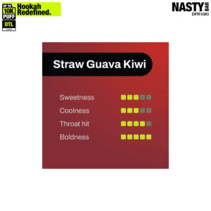 NASTY Hooqa DFR10Ki Strawberry Guava Kiwi 2 NASTY Hooqa DFR10Ki Strawberry Guava Kiwi π¨ β£ Disposable π